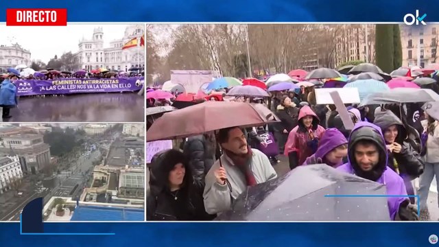 Las feministas del 8M callan sobre Monedero pero insultan a Abascal: Qué pena que no te abortaran
