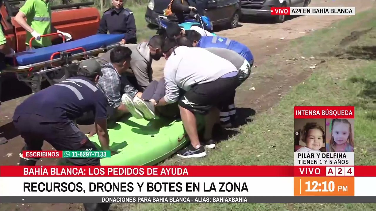 Rescate de emergencia en Bahía Blanca: un anciano fue evacuado en kayak
