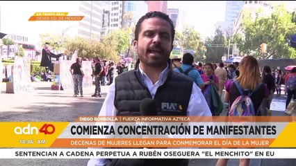 Así es como comienza la concentración de mujeres por el 8M