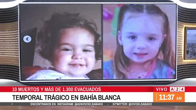 Inundaciones en Bahía Blanca: búsqueda desesperada de dos nenas tras la tormenta