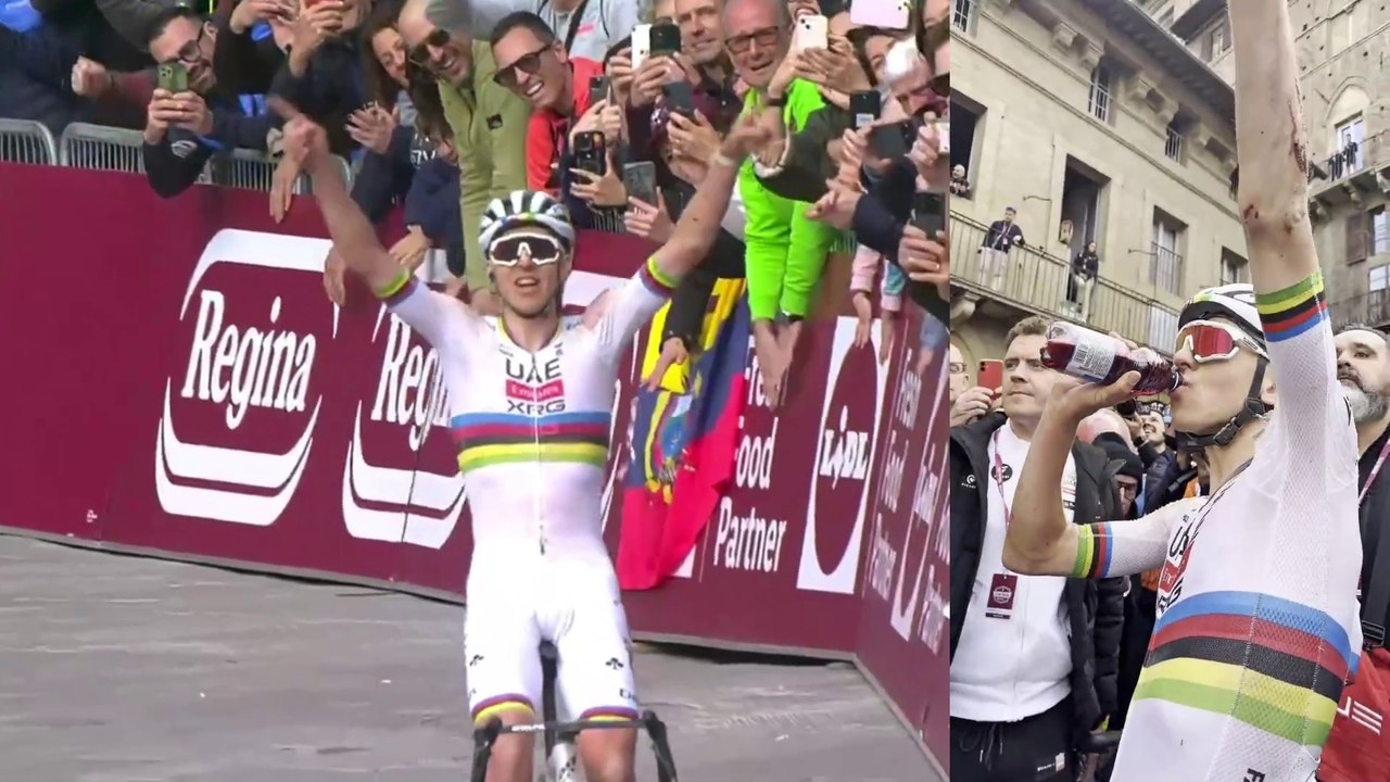 Cyclisme - Strade Bianche 2025 - Le show et le triplé pour Tadej Pogacar, malgré une grosse chute et un grand Tom Pidcock