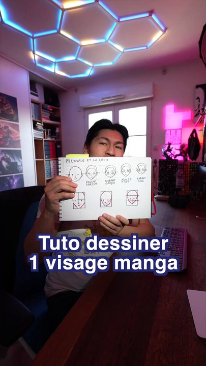Formation dessin: LIEN EN BIO #dessiner un #visage #manga #fille et #garcon  😀