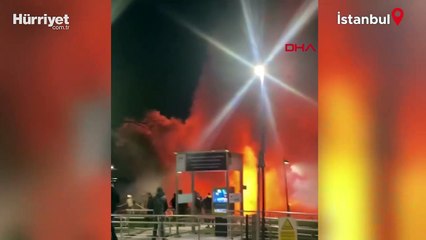 Haliç'te tekne yangını