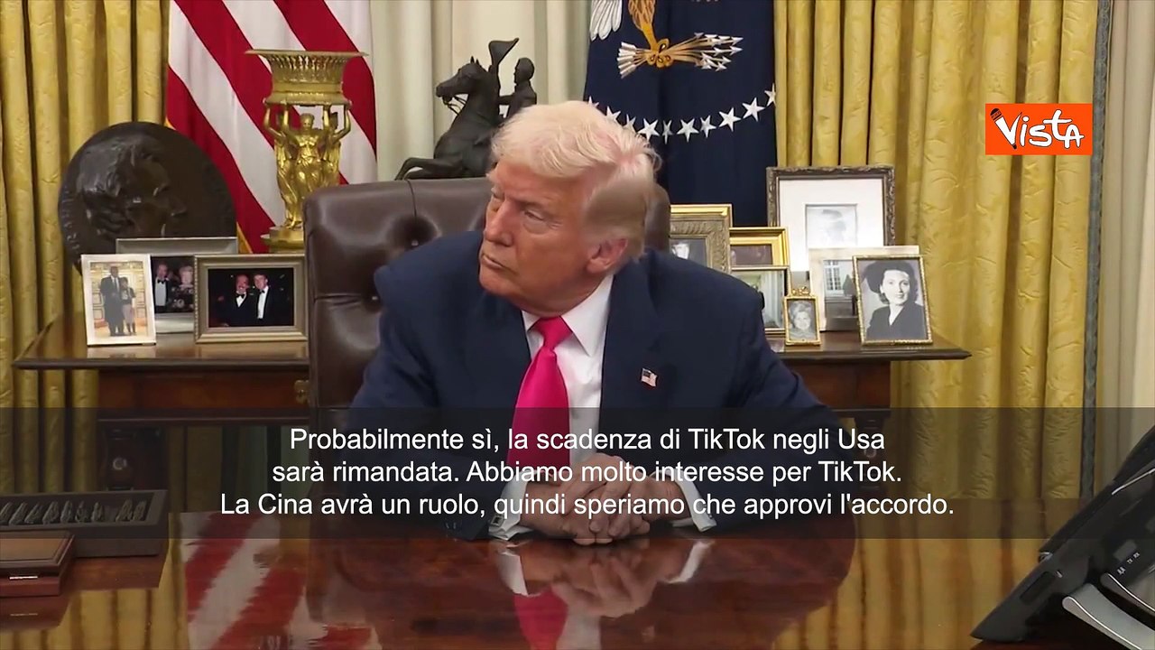 Trump su TikTok Ci interessa e la Cina avr? un ruolo. Spero troveremo l?accordo