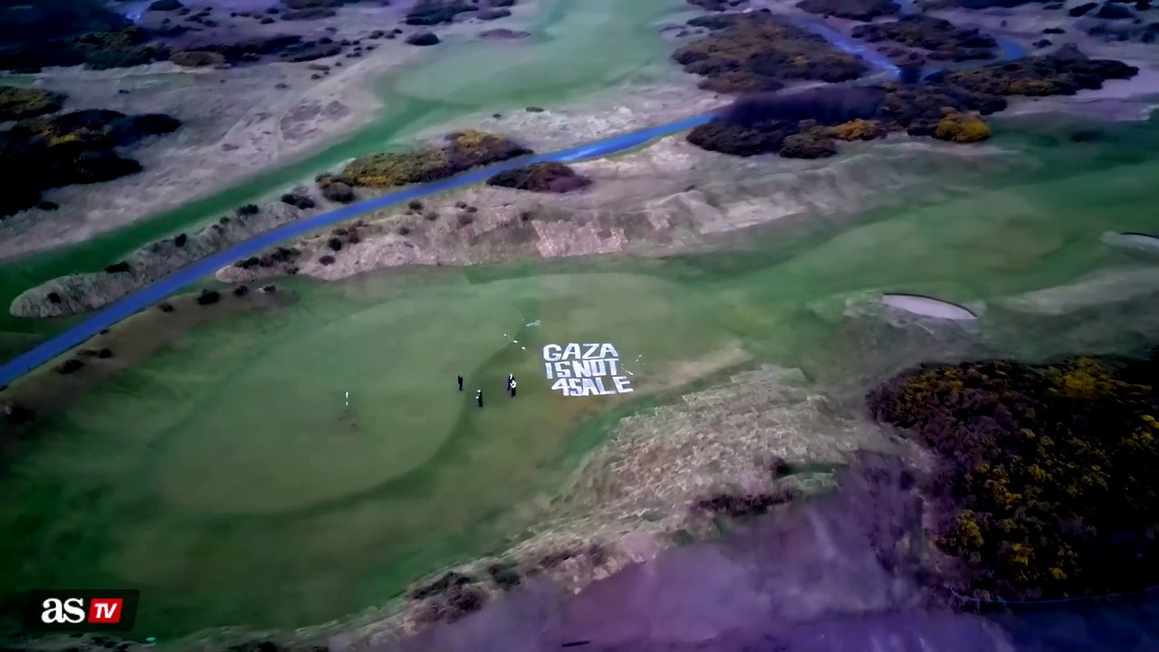 Trump's Scottish golf resort vandalised with pro-Palestine graffiti
