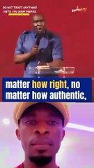 SPIRITUAL ADVICE BY APOSTLE JOSHUA SELMAN