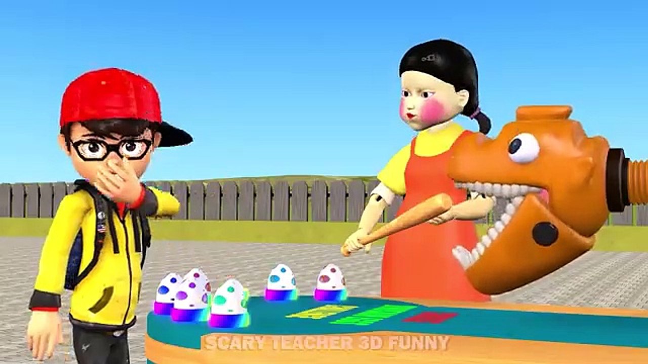 Scary Teacher 3D vs Squid Game Draw and Guess the Animal Level Max 5 Times Challenge Miss T Loser_2