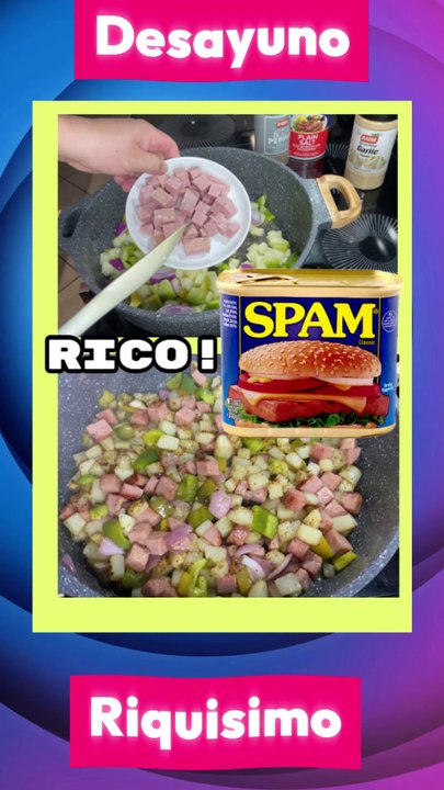 spam con papas desayuno americano 100%