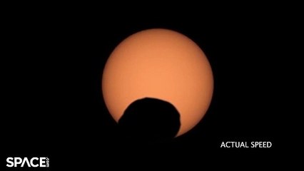 NASA's Perseverance Rover Captures Martian Moon Phobos Eclipse The Sun