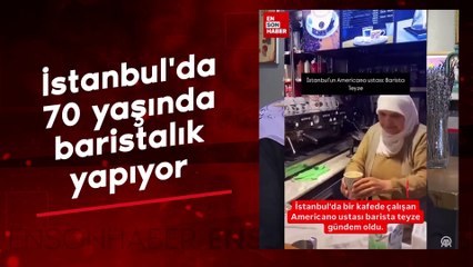 İstanbul'da yeni nesil kahve dükkanında 70 yaşında baristalık yapıyor