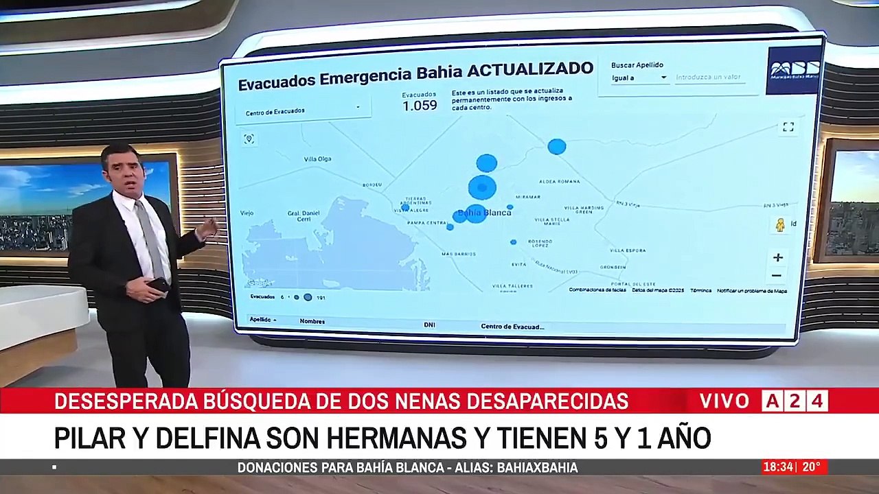 A24.com - 📢 BASE DE DATOS DE EVACUADOS EN BAHÍA BLANCA  👉 La municipalidad lanzó una platafo