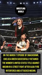 Chelsea Green survived Michin in a street fight.