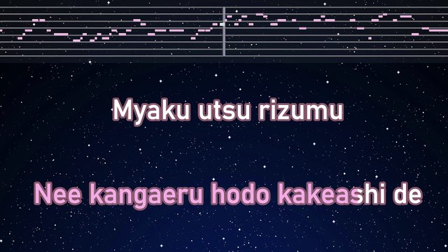 Karaoke♬ HEART BEAT - YOASOBI 【No Guide Melody】 Instrumental, Lyric Romanized