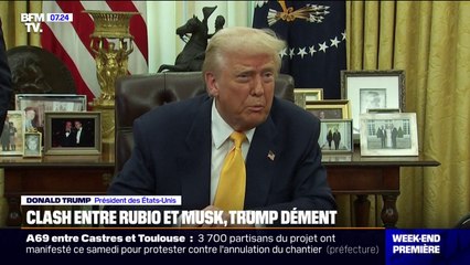 "Il n'y a eu aucune embrouille": Donald Trump dément la passe d'armes entre Marco Rubio et Elon Musk, sur le sujet des réductions de postes