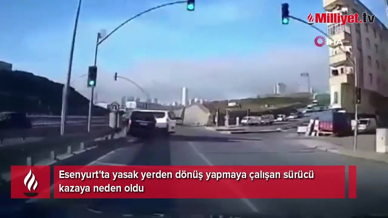 Yasak yerden dönüş yapmaya çalışan sürücü kazaya neden oldu