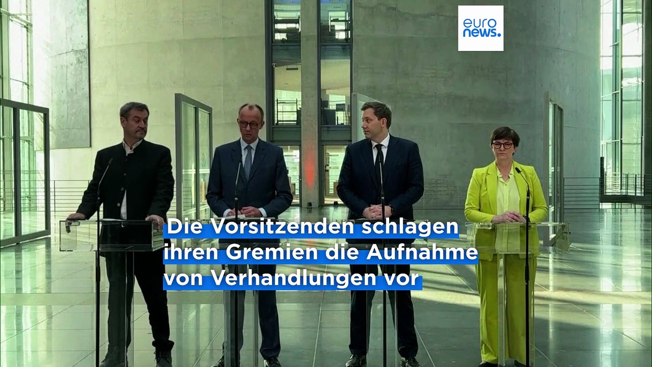 CDU/CSU und SPD einigen sich auf Koalitionsverhandlungen