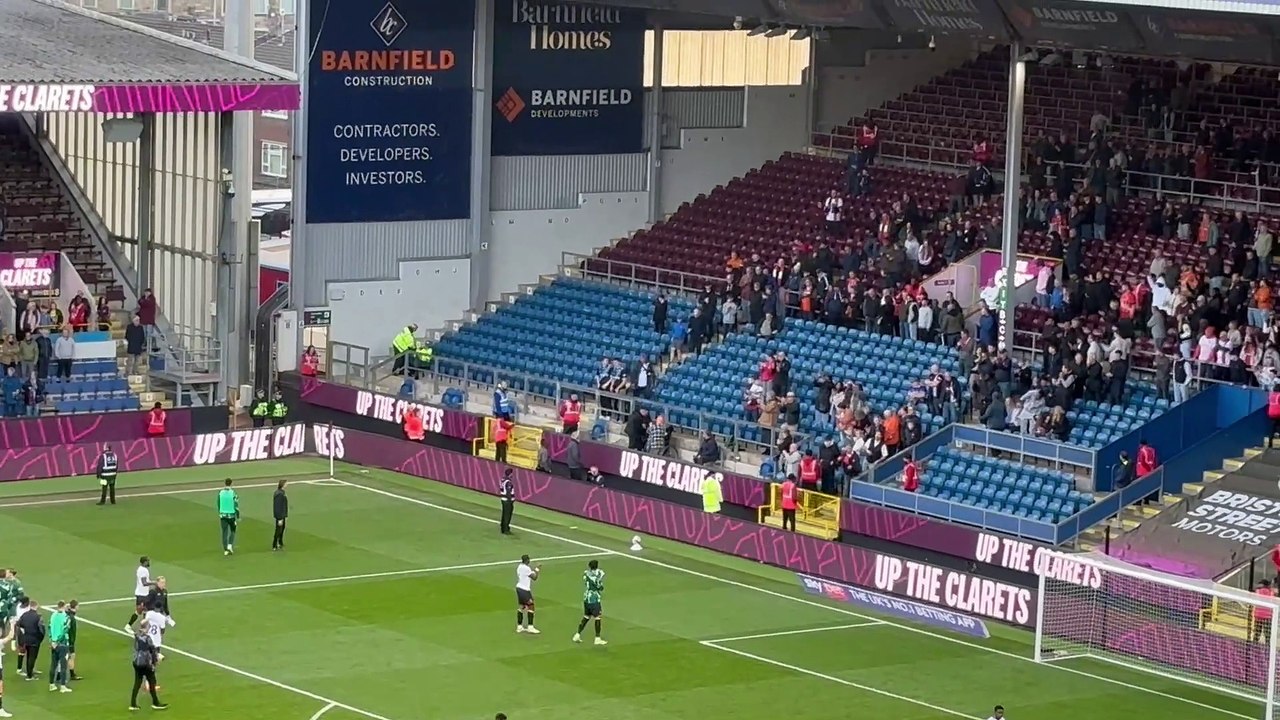 Matt Bloomfield heads into the Luton away end