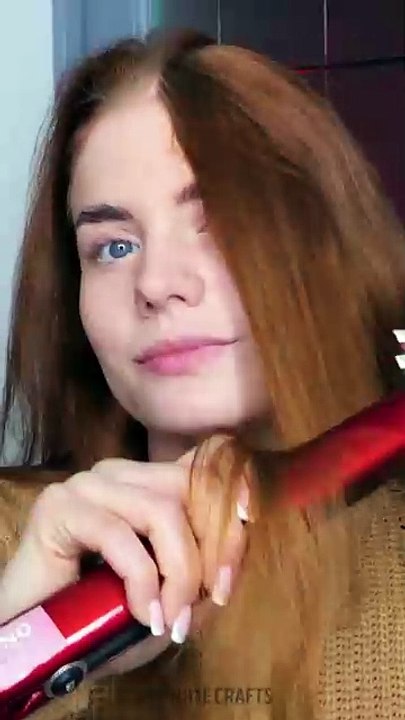 Girly secrets for perfectly curled hair using hair straightener 💇🏽‍♀️