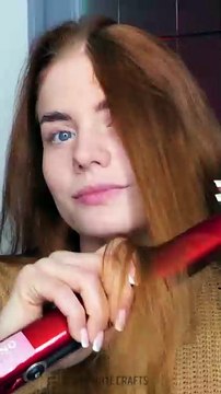 Girly secrets for perfectly curled hair using hair straightener 💇🏽‍♀️