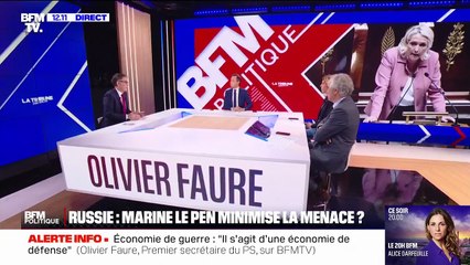 Olivier Faure: "Marine Le Pen a toujours été une alliée de Vladimir Poutine, comme de Donald Trump, et aujourd'hui, elle est dans une situation délicate"
