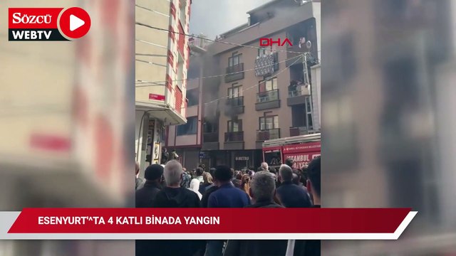 Esenyurt'ta 4 katlı binada yangın