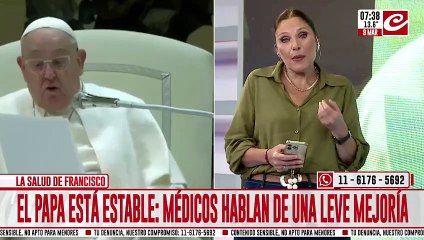 La salud de Francisco: "El papa está estable"