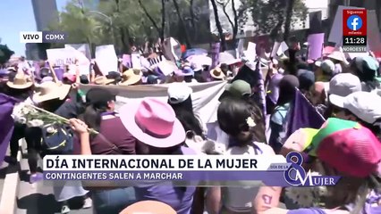 Protestan por feminicidio institucional en la marcha del 8M