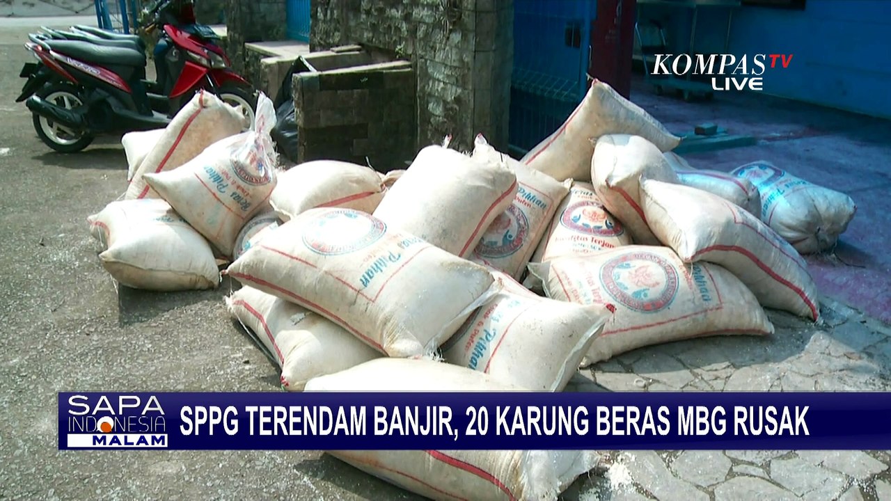 Kondisi SPPG Usai Terendam Banjir Bekasi, 20 Karung Beras Program MBG Rusak!
