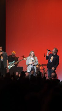 Exclusif - Sébastien Rock, David Proux, Patrick Puydebat et Tom Schacht vont rejoindre Hélène (Hélène Rolles) sur scène lors de son concert exceptionnel au Théâtre Marigny à Paris pour 2 soirs. Paris le 7 mars 2025. © Pierre Perusseau / Tiziano da Silva /