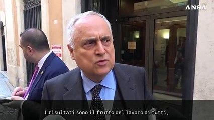 Europa League, Lotito: "Non temo una finale contro la Roma"