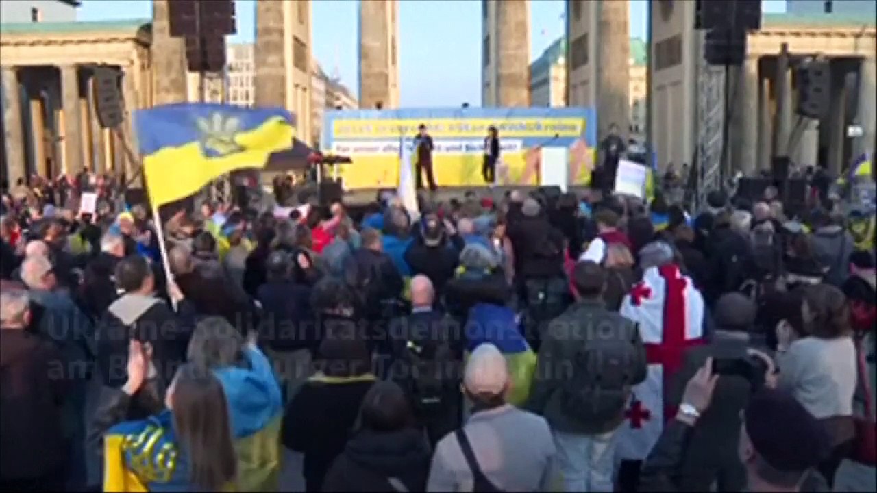 Ukraine-solidaritätsdemonstration in berlin
