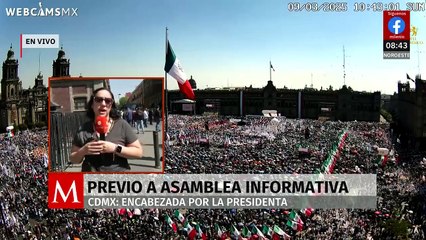 Comienza a llenarse el zócalo previo a la asamblea informativa de Sheinbaum