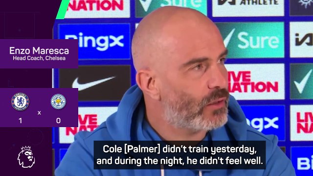 Palmer sub due to illness, not penalty miss, insists Maresca