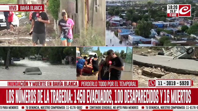 Inundación de Bahía Blanca: Crónica en el barrio dónde desaparecieron las nenas