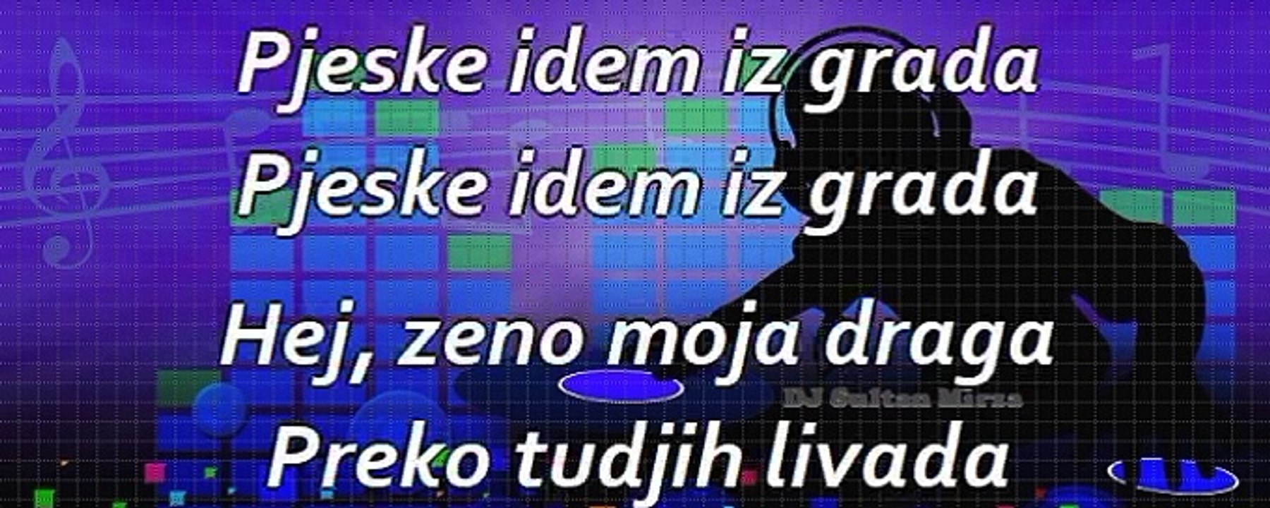 Pješke idem iz grada - Bora Drljača (uživo karaoke)
