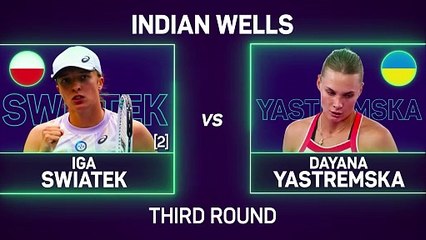 Swiatek dominates Yastremska at Indian Wells
