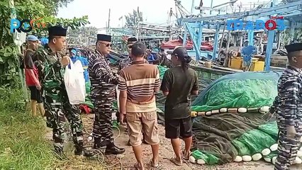 Personil Pos TNI AL Pemalang Santuni Anak Yatim dan Bagikan Ratusan Makanan tanggal