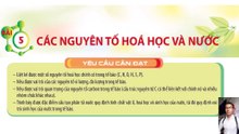 Sinmh 10 - Trắc nghiệm 4 lựa chọn Bài 5 Các nguyên tố hóa học và nước