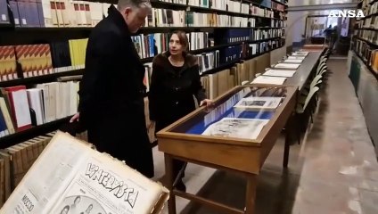 Catania, il ministro della Cultura Giuli visita la biblioteca Ursino Recupero