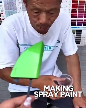 Making spray paint that covers up car scratches!.hd