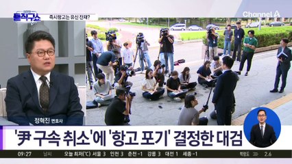 ‘尹 구속 취소’에 ‘항고 포기’ 결정한 대검