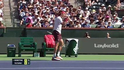 Tsitsipas continues strong form with win over Berrettini