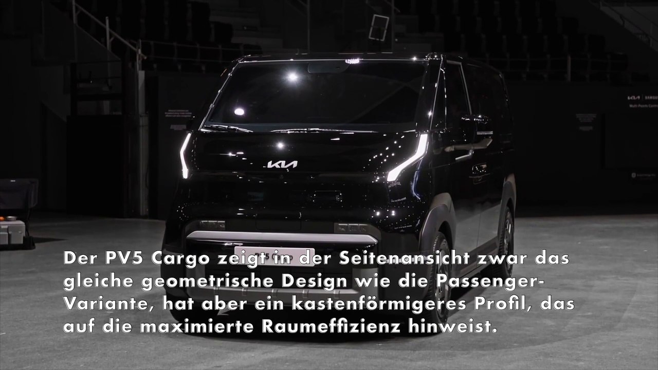 Kia PV5 Cargo - Moderne Ästhetik, viel Raum, bequemer Zugang