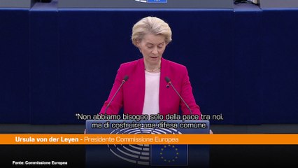 Ue, von der Leyen cita De Gasperi "C'è bisogno di una difesa comune"