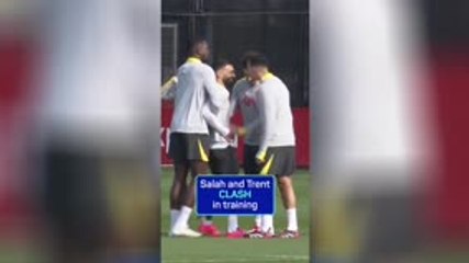 Salah and Alexander-Arnold CLASH in training