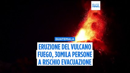 Il vulcano Fuego in Guatemala erutta: le autorità chiedono l'evacuazione di 30.000 persone