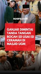 Ganjar Dimintai Tanda Tangan Bocah SD Usai Isi Ceramah di Masjid UGM, Netizen: Tanda Tangan Tarawih Paling Mahal