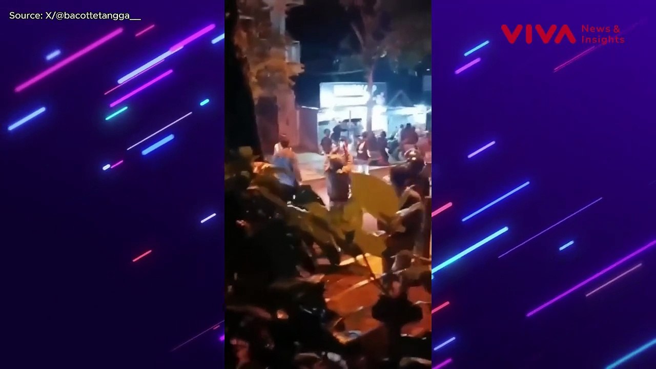 DETIK-DETIK Pemotor Tabrak Pria Mabuk-Bersajam