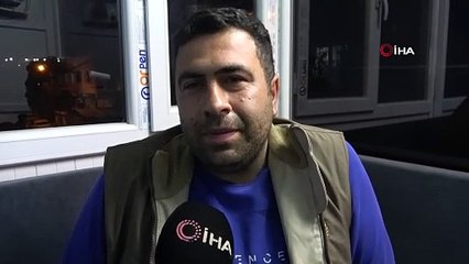 Hataylı depremzede denizde bir canavar yakaladı!