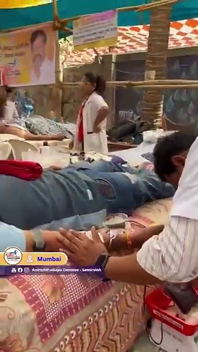 Glimpses from today's Mega Blood Donation Camp 2024  Sadguru Aniruddha Bapu